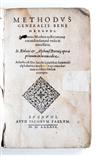 RIOLAN, JEAN; and BERTOCCI, ALFONSO. Methodus generalis bene medendi. 1589 + BERTOCCI, ALFONSO. Therapeutica. 1588